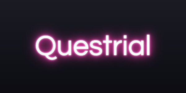 Neon sign font Questrial