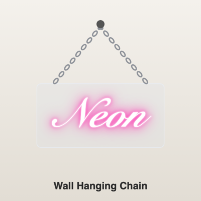 Custom neon sign - chain