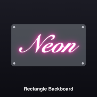 Custom neon sign - rectangle