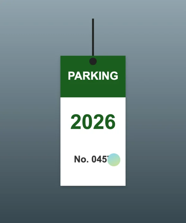 Custom Parking Pass 3.5 x 7 in