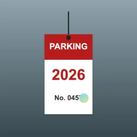 Custom Parking Pass 3 x 5 in