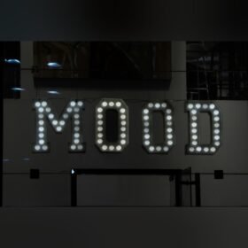 Sign letters with punched light holes