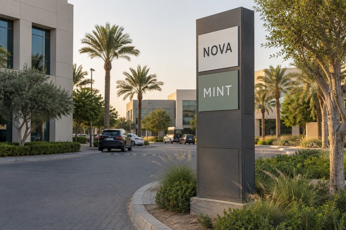 pylon signs 1 pylon totem sign for a business site, dubai