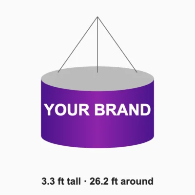 Hanging banner 3.3 x 26.2 ft