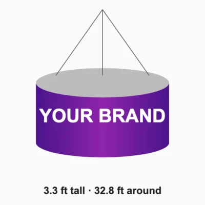 Hanging banner 3.3 x 32.8 ft