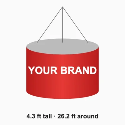 Hanging banner 4.3 x 26.2 ft