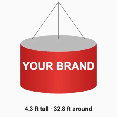 Hanging banner 4.3 x 32.8 ft