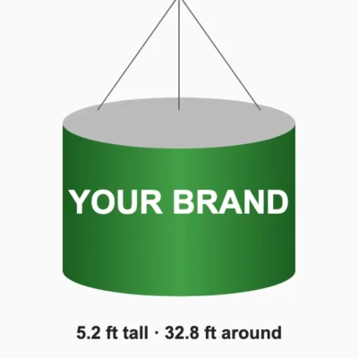 Hanging banner 5.2 x 32.8 ft