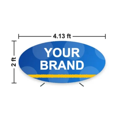 Oval Pop Up Banner 4.13 x 2 ft