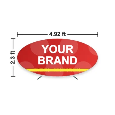 Oval Pop Up Banner 4.92 x 2.3 ft