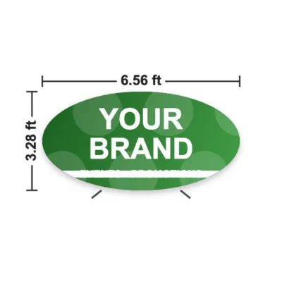 Oval Pop Up Banner 6.56 x 3.28 ft