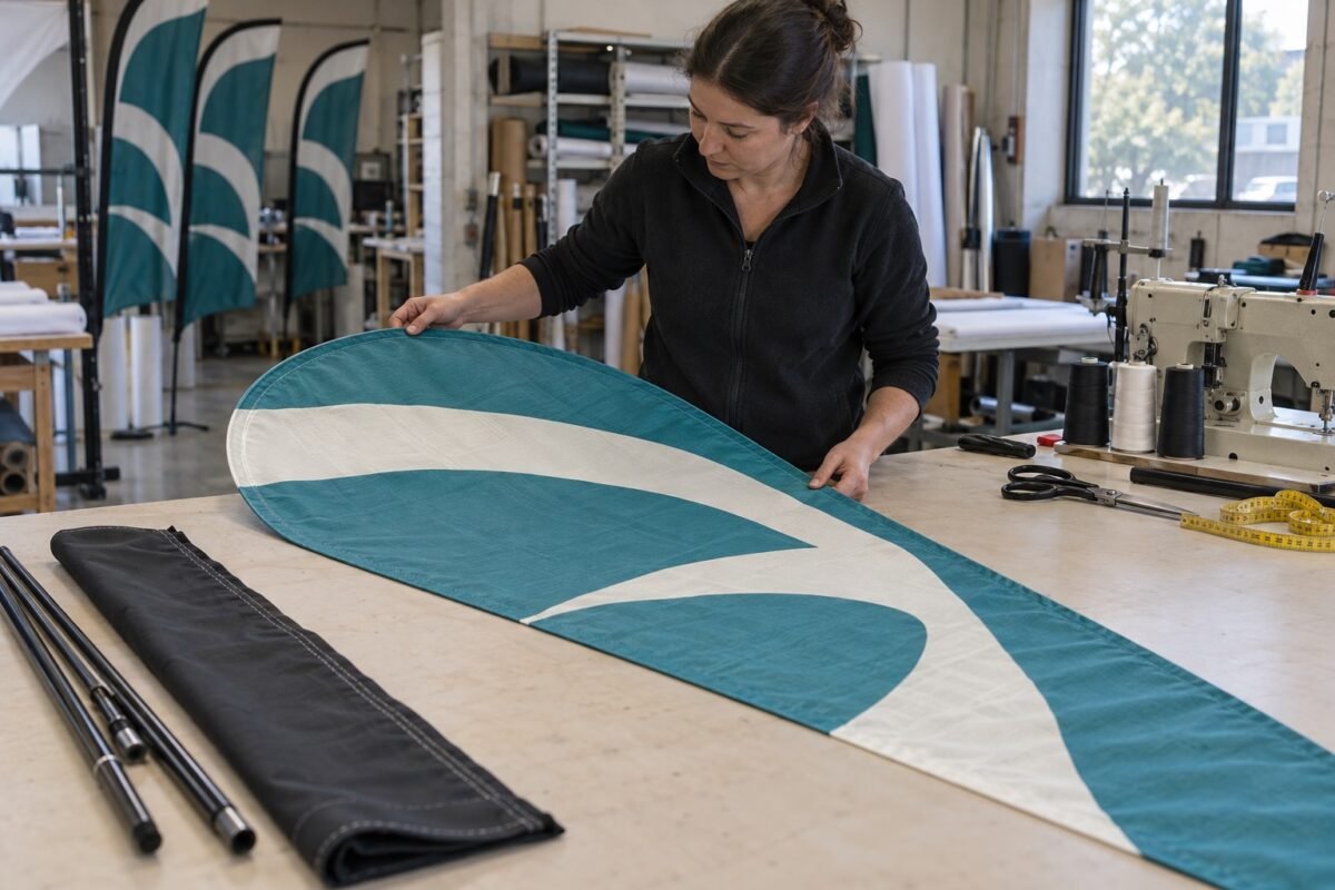 teardrop banners & flags 4 feather flag example, dubai