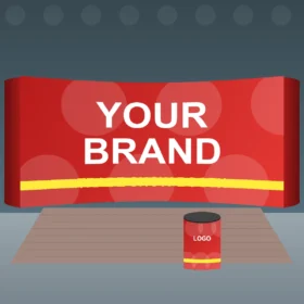 Curved Pop Up Display 20 x 10 ft