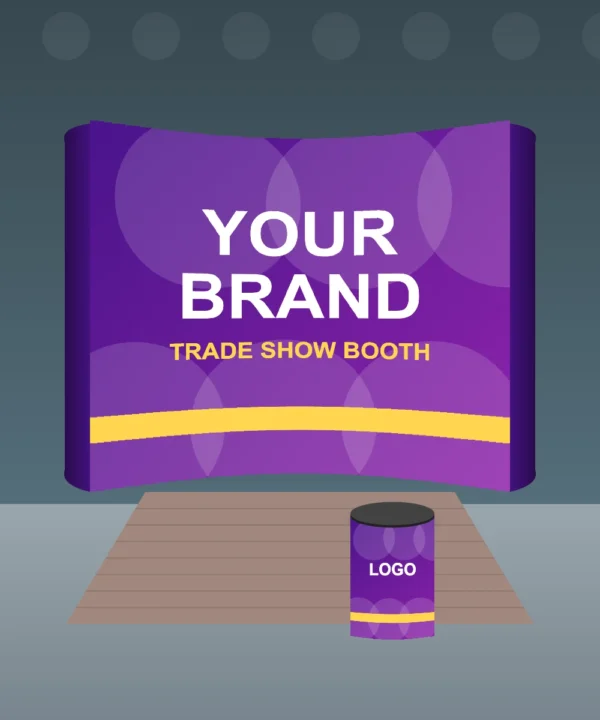 Curved Pop Up Display 8 x 8 ft