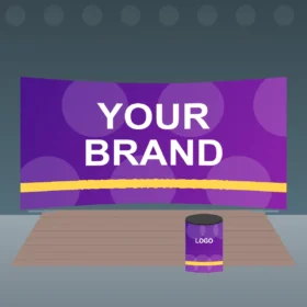 Curved Zip Up Display 20 x 8 ft