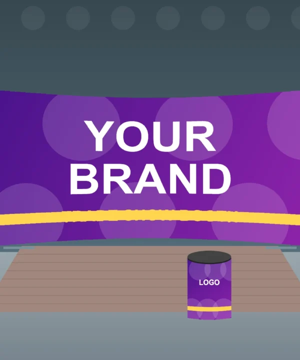 Curved Zip Up Display 20 x 8 ft