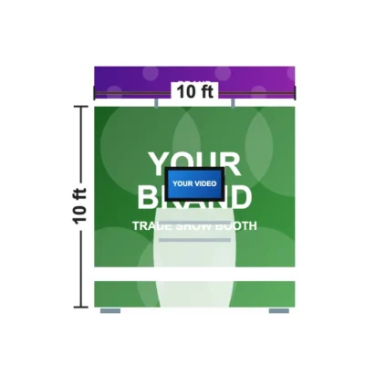 Straight Media Display 10 x 10 ft size