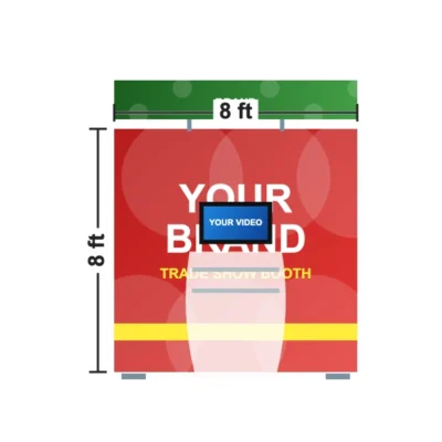 Straight Media Display 8 x 8 ft size