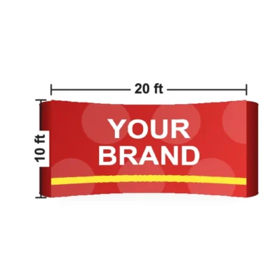 Curved Pop Up Display 20 x 10 ft size