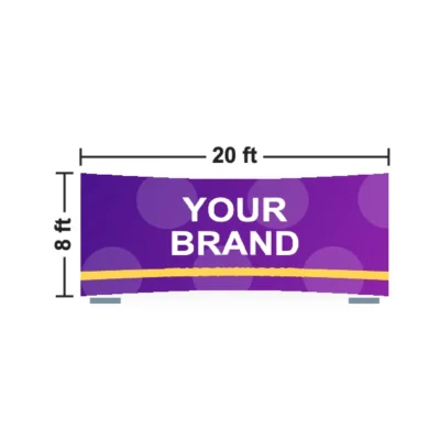 Curved Zip Up Display 20 x 8 ft size