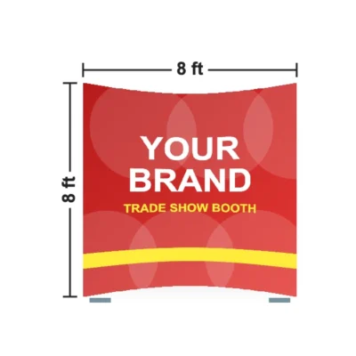 Curved Zip Up Display 8 x 8 ft size