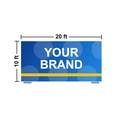 Straight Zip Up Display 20 x 10 ft size