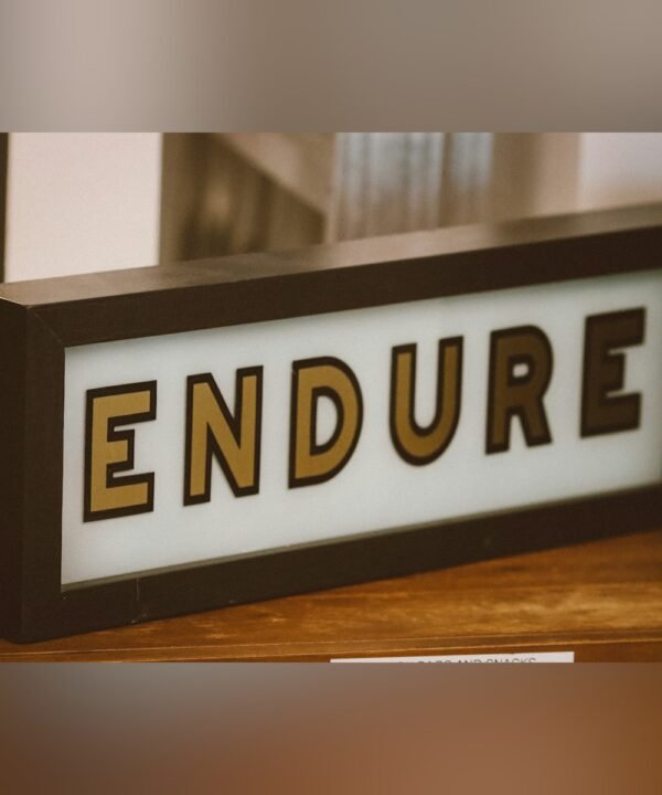 Lit light box sign with raised letters