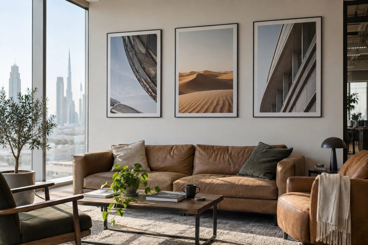 custom wall posters 1 custom printed wall posters in a dubai office
