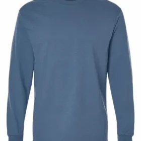 Gildan 5400 long sleeve T-shirt in Indigo Blue