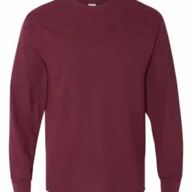 Gildan 5400 long sleeve T-shirt in Maroon