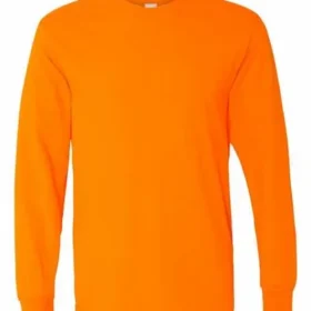 Gildan 5400 long sleeve T-shirt in SAFETY ORANGE