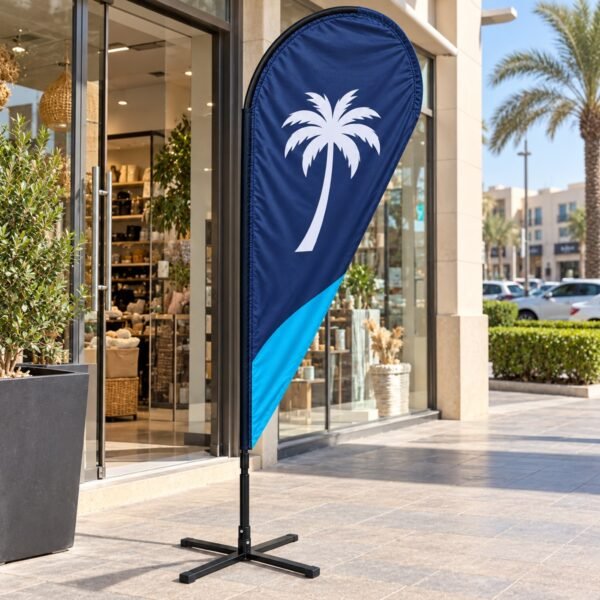 Teardrop Flag — hero product concept