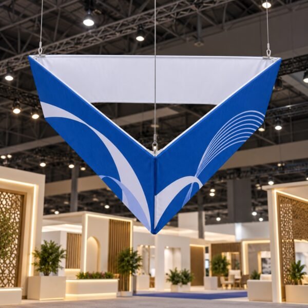 Tapered Triangle Hanging Sign — hero product concept