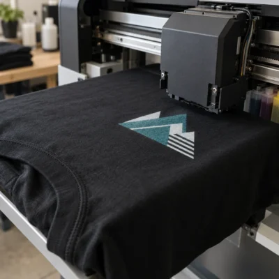 DTG printing on a long sleeve T-shirt, video guide