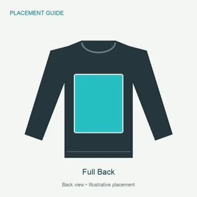 Full Back – illustrative Gildan 5400 product option