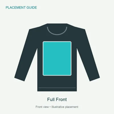 Full Front – illustrative Gildan 5400 product option