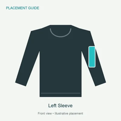 Left Sleeve – illustrative Gildan 5400 product option
