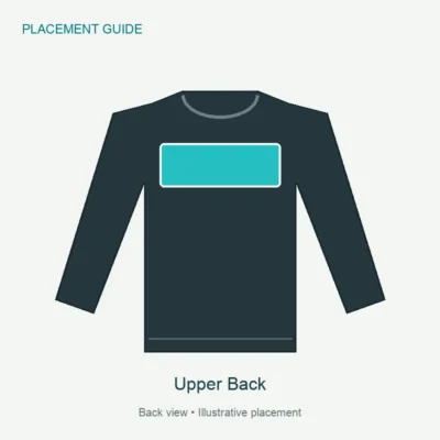 Upper Back – illustrative Gildan 5400 product option