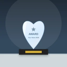 Heart Crystal Trophy