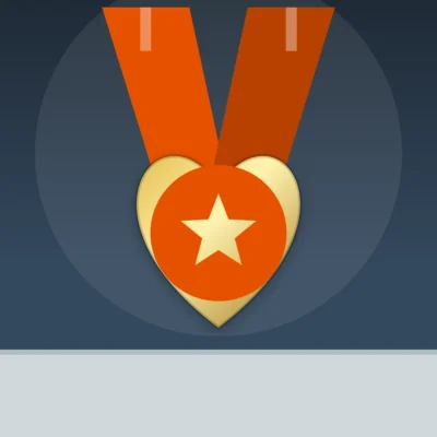 Pink Heart Medal