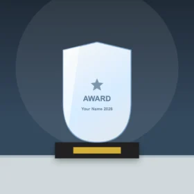 Shield Crystal Trophy