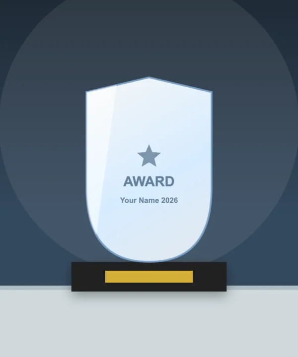 Shield Crystal Trophy
