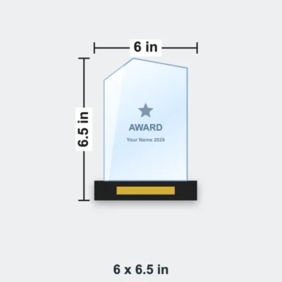 Octave Crystal Trophy 6 x 6.5 in