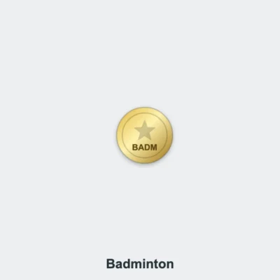 Rotating Sports Medals Badminton