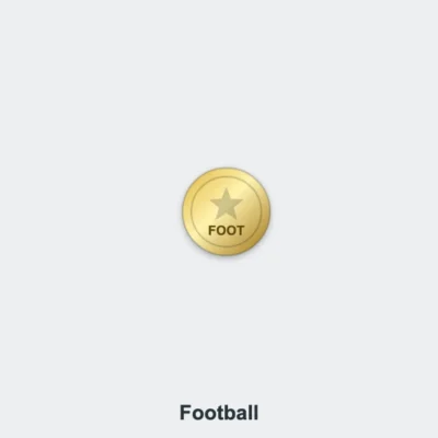 Rotating Sports Medals Football