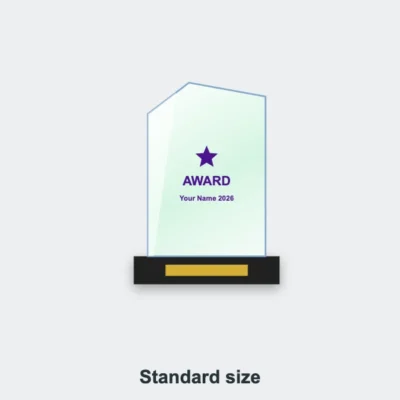Signature Coloured Crystal Trophy Standard size