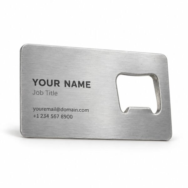 Custom bottle opener metal business cards printing in Dubai
