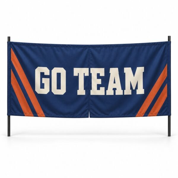 Breakaway fabric run through team banner, Dubai
