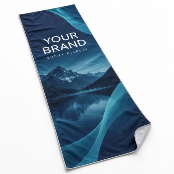 SEG Curved Lit Display Graphics, exhibition display printed in Dubai