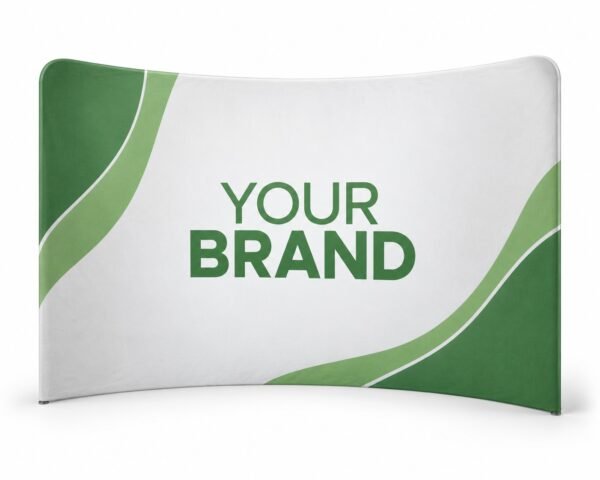 Curved Zip Up Display 3 x 2.4 m, exhibition display printed in Dubai